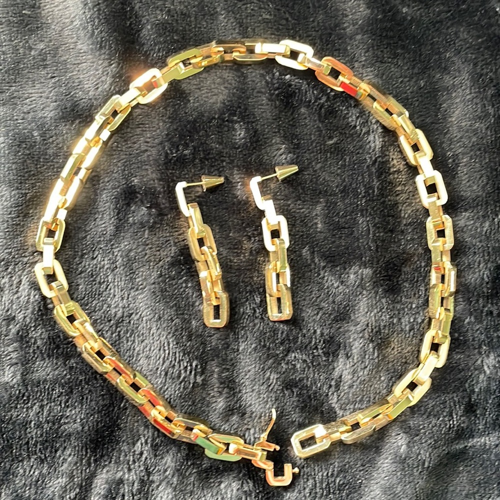 Eddie Borgo-Supra Link Necklace and Earring set